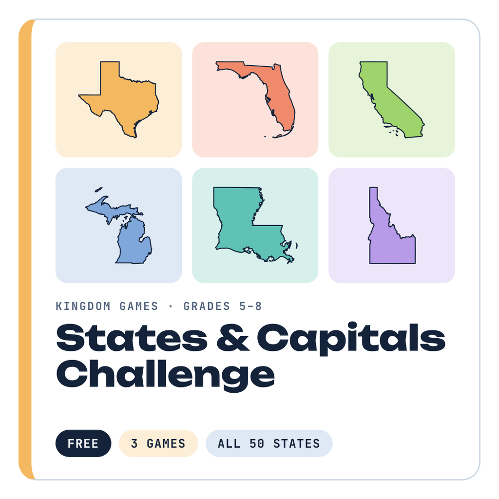 States & Capitals Challenge - free game