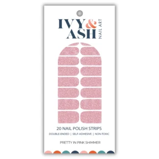 Nail Wrap by Ivy & Ash - "Pretty in Pink Shimmer"