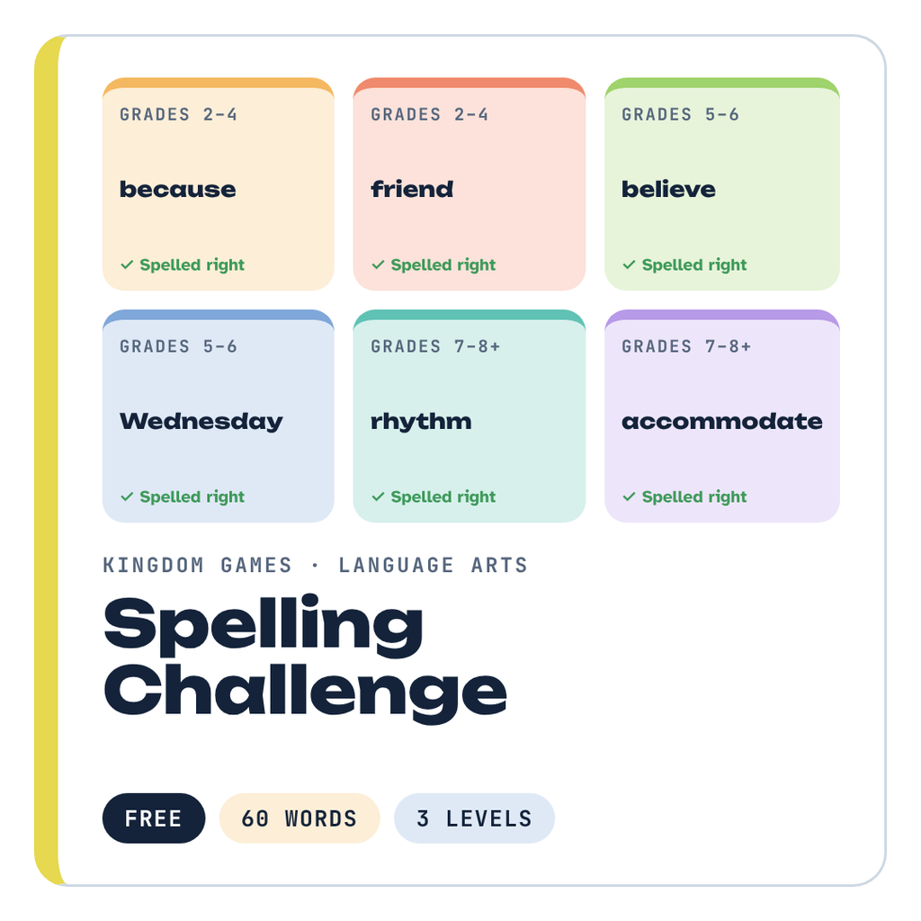 Spelling Challenge – free game